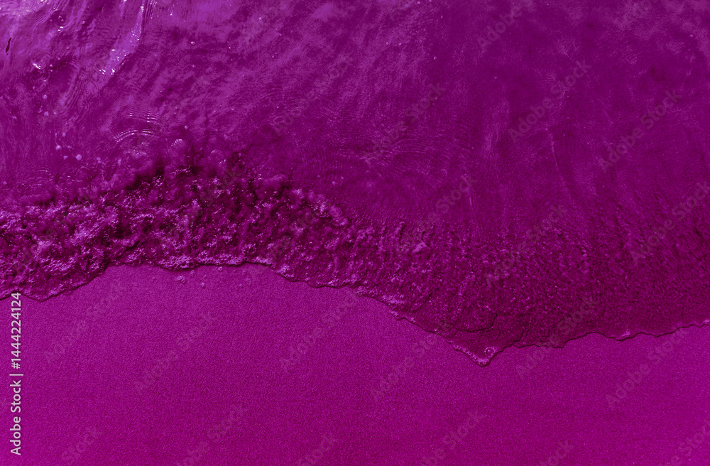 dark pink beach, top view