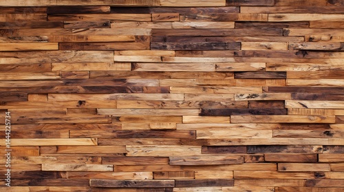 Rustic elegance revealed in detailed, textured wooden plank patchwork arrangement