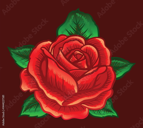 Rose flower vector design