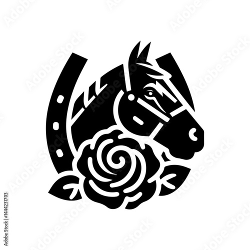 Horse Racing Derby event icon with transparent background