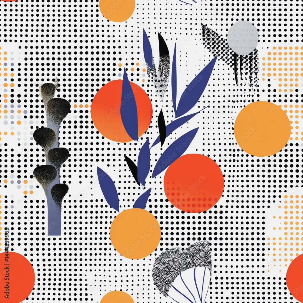 Abstract white background with colorful Memphis style seamless pattern. Creative minimalist style art background for children or trendy design with basic shapes. Simple childish scribble backdrop