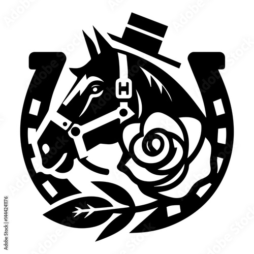 Horse Racing Derby event icon with transparent background