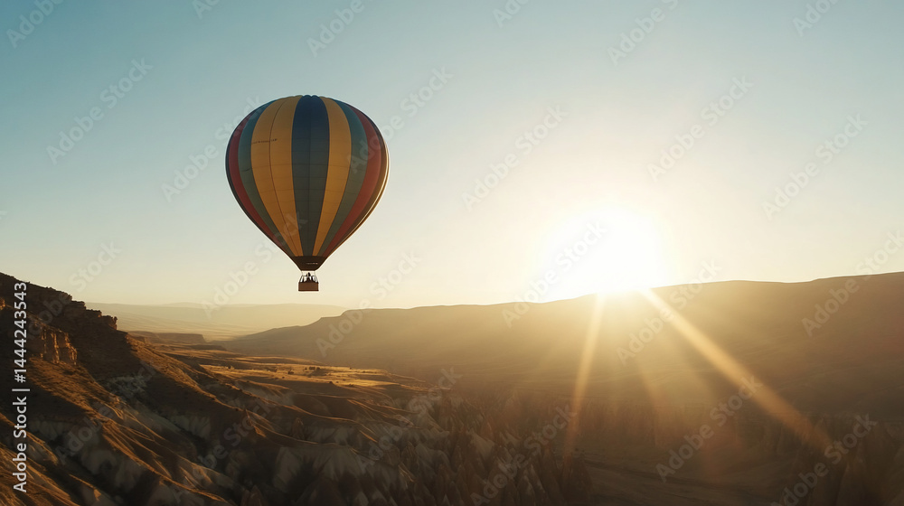 Obraz premium Hot air balloon sunrise