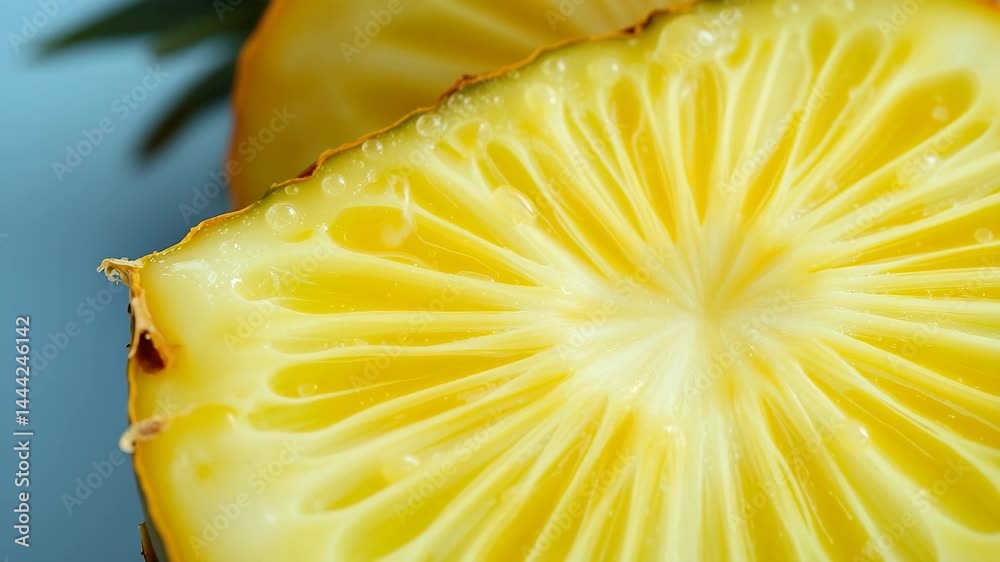 a close up of a slice of a lemon
