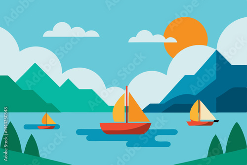sailing boat on the sea