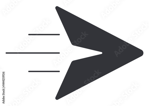 Send icon vector isolated on white background.