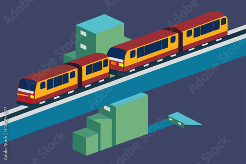 train in the city