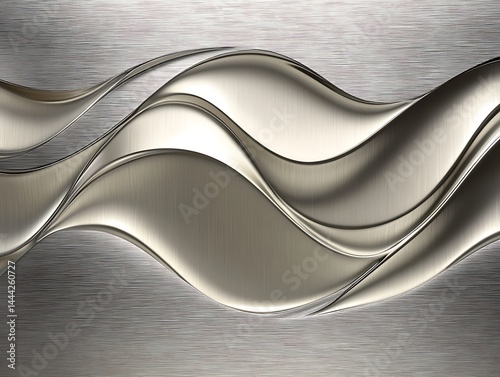 Brushed aluminum and platinum textures with ultra-smooth futuristic gradients