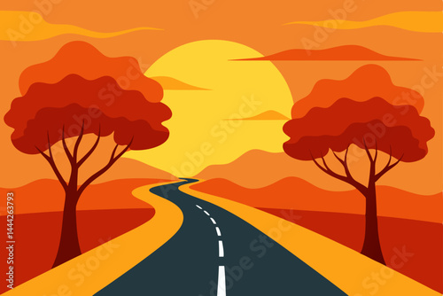 road to the sunset