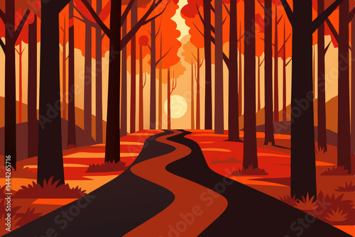 road in autumn