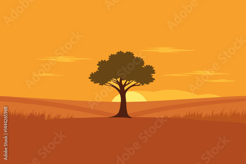 lonely tree on a hill