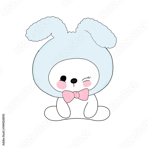 vector illustration of cartoon sheep