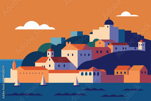 view of the old town of dubrovnik croatia