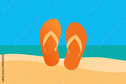 flip flops on the beach