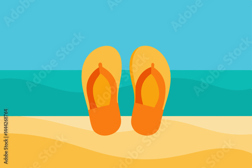 flip flops at the beach