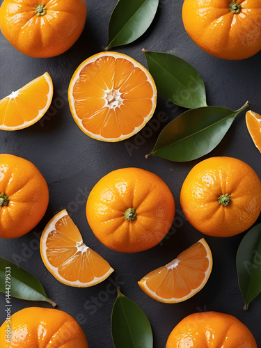 Whole tangerine and some segments