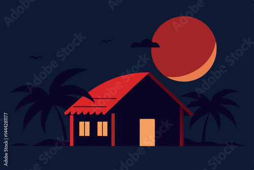 house in the night