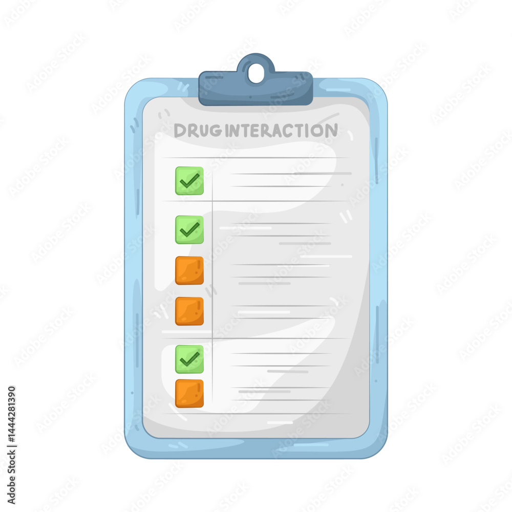 Illustration of medicine interaction checker Illustration of medicine interaction checker