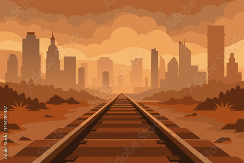 Urban US skylines at sunset, featuring iconic Los Angeles and Chicago cityscapes silhouetted against the dusk sky