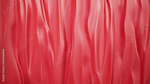 Intricate crimson drapery with flowing, textured folds.