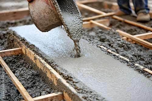 Wallpaper Mural Concrete Being Poured into a Framed Foundation Torontodigital.ca