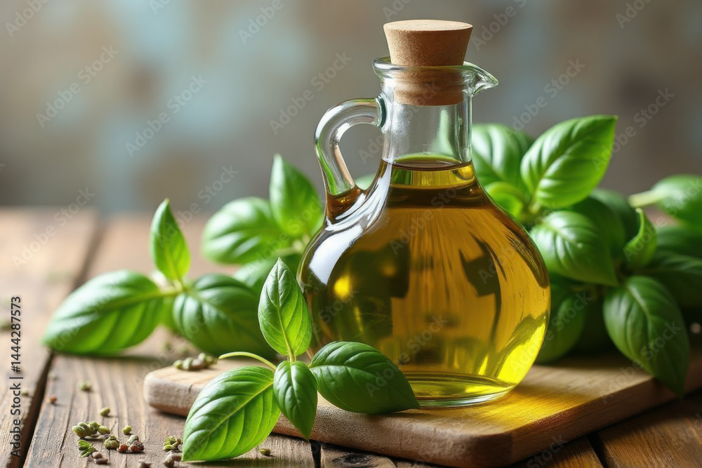 Olive oil and olives on a wooden table with green background
Olive oil and olives on a wooden table with green background