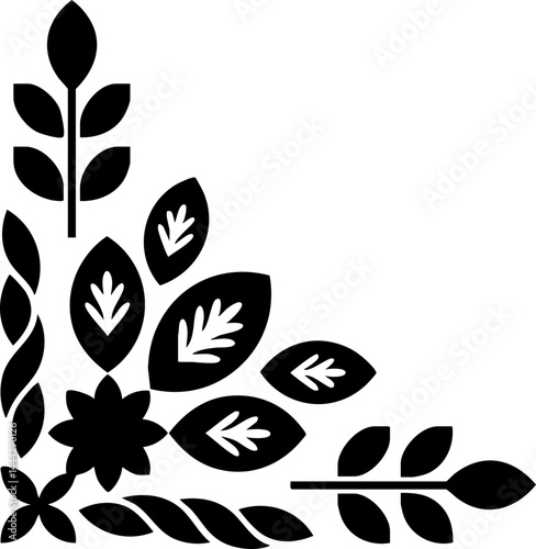 Decorative Corner Floral Vector Design
