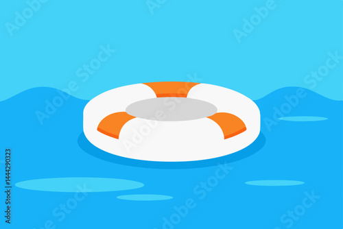 Lifebuoy in the Ocean A Symbol of Hope and Safety