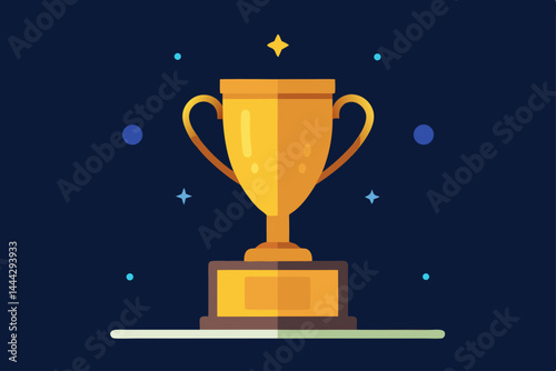 Golden Trophy Celebrating Success and Achievement