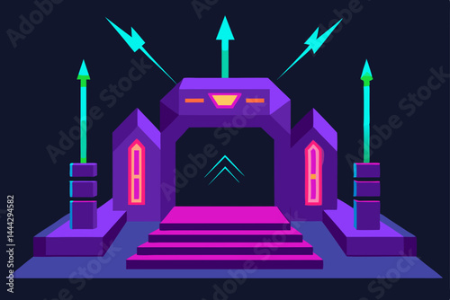 Red carpet success vector illustration for your house or business entrance design