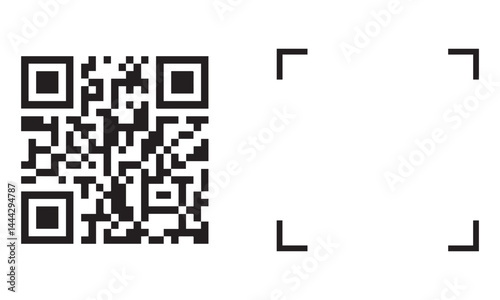 QR code icon transparent png. vector illustration eps file. qr code scanner