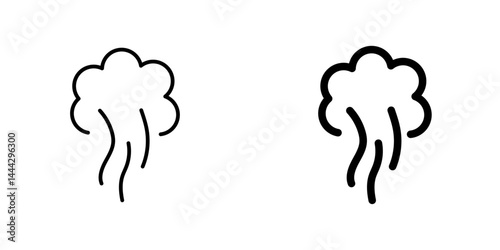 Smoke icon symbol collection on white background.