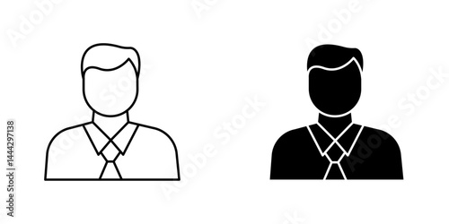 Man icon symbol collection on white background.