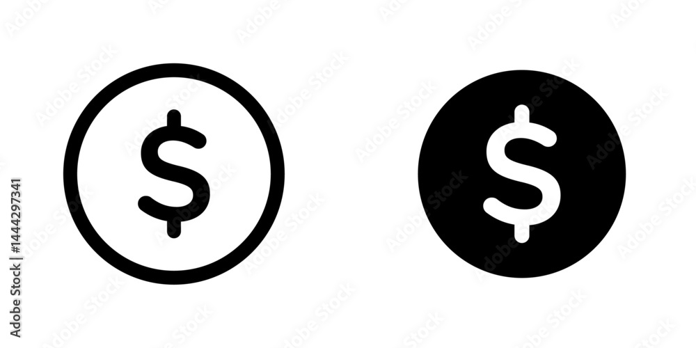Coin icon symbol collection on white background. Coin icon symbol collection on white background.