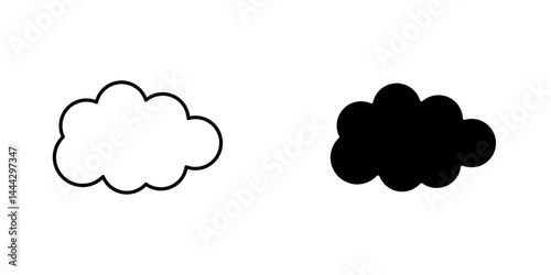 Clouds icon symbol collection on white background.