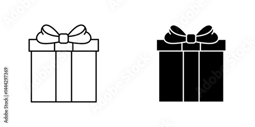 Gifts icon symbol collection on white background.