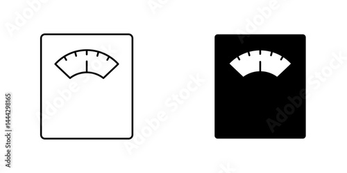 Scale icon symbol collection on white background.