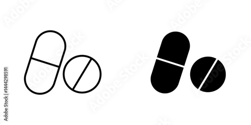 Medicine icon symbol collection on white background.