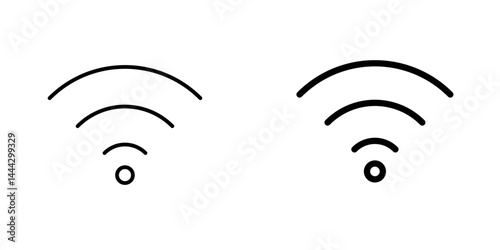 Wifi icon symbol collection on white background.