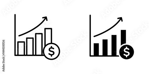 Chat arrow grow icon symbol collection on white background.