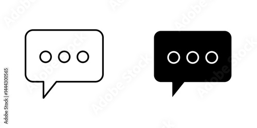 Comment icon symbol collection on white background.