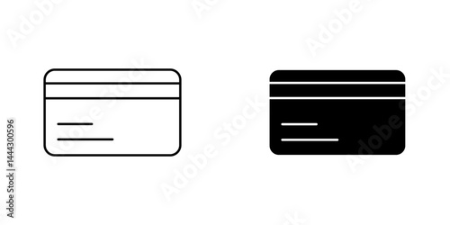 Credit card icon symbol collection on white background.