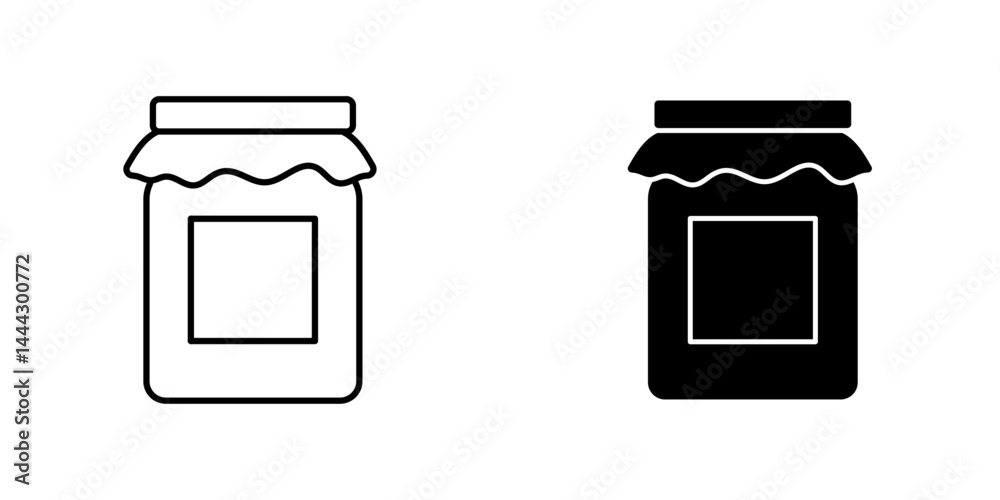 Jam icon symbol collection on white background. Jam icon symbol collection on white background.