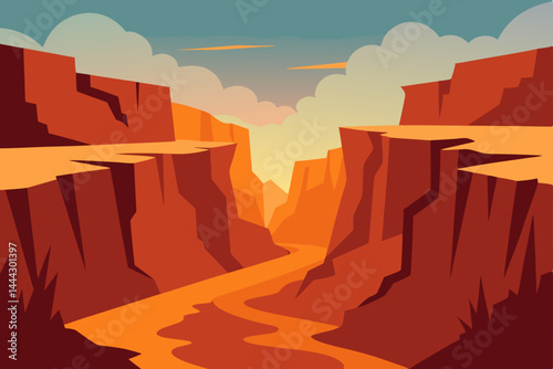 Serene Desert Landscape  Sun-Drenched Sands, Majestic Rock Formations, and a Lone Tree