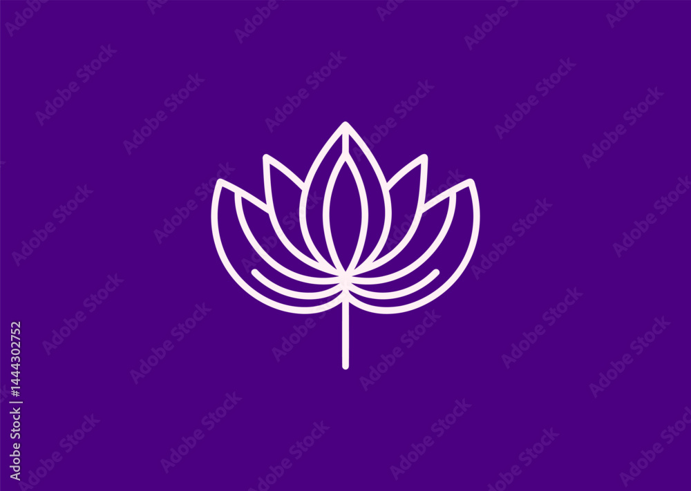 Abstract lotus line logo for spa, yoga, or beauty business brand. Abstract lotus line logo for spa, yoga, or beauty business brand.