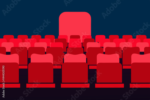Empty Cinema Seats Awaiting the Show's Beginning