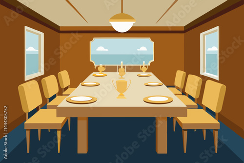 Elegant Dining Room Interior Design A Luxurious Ocean View Setting