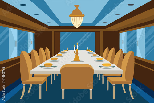 Elegant Dining Room Interior Design Luxurious Table Setting and Ambiance