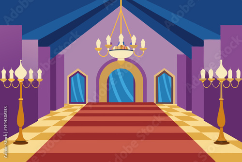 Grand Palace Entrance Majestic Architecture, Elegant Interior Design