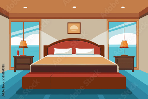 Luxury Ocean View Bedroom Tranquil Coastal Retreat Design